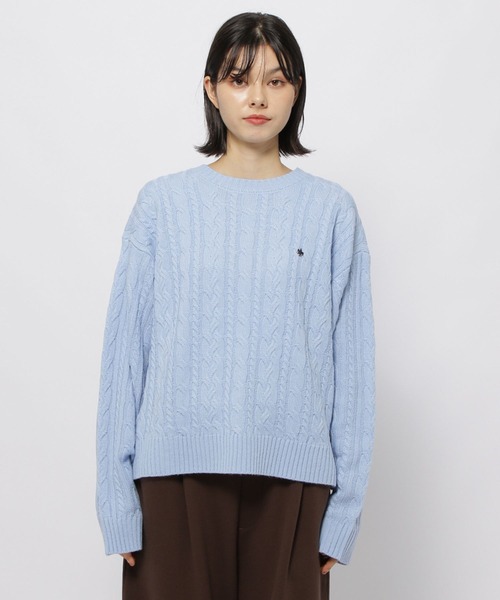 POLO BCS(ポロ・ビーシーエス)】ケーブルニットプルオーバー（ニット