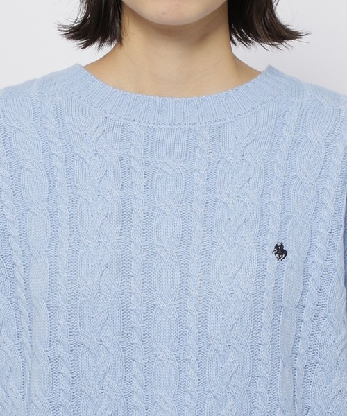 POLO BCS(ポロ・ビーシーエス)】ケーブルニットプルオーバー（ニット