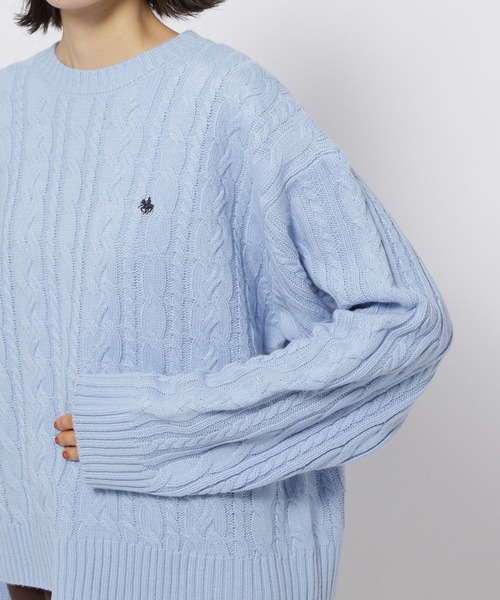 POLO BCS(ポロ・ビーシーエス)】ケーブルニットプルオーバー（ニット