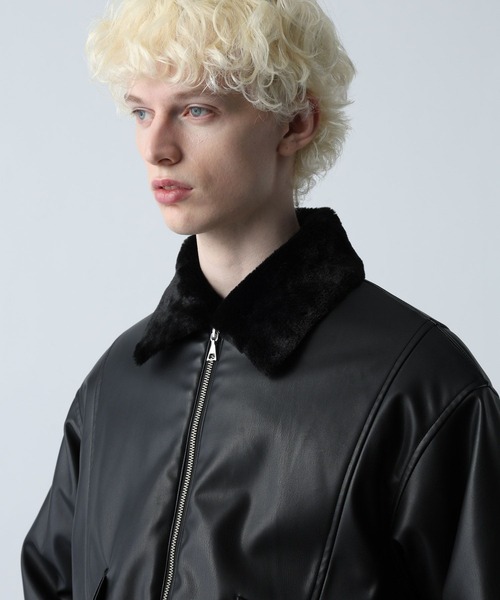 HARE（ハレ）の「エアサーマルエリファーレザーブルゾン(HARE