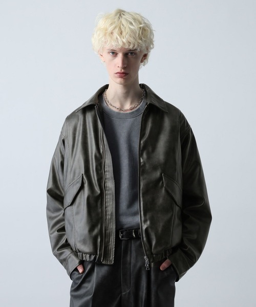 HARE（ハレ）の「エアサーマルエリファーレザーブルゾン(HARE