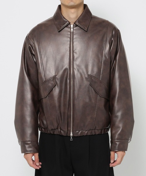 セール】エアサーマルエリファーレザーブルゾン(HARE)（ブルゾン