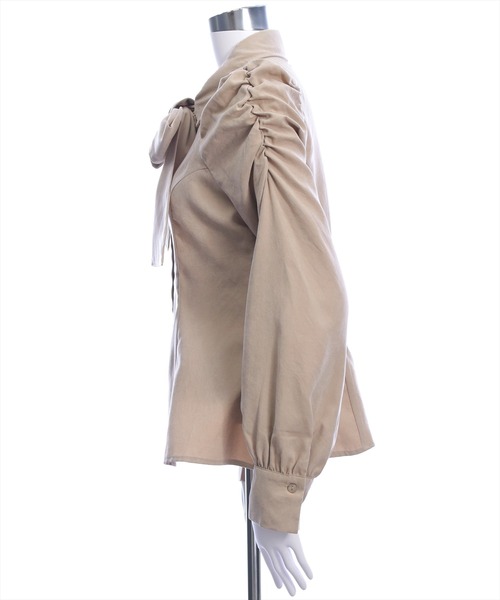 clear（クリア）の「ピーチリボンタックシャツ[大人 カジュアル フェミニン ガーリー]≪AW新作≫（シャツ/ブラウス・レディース・ブラウン/ベージュ/キャメル・F）」の10枚目の写真