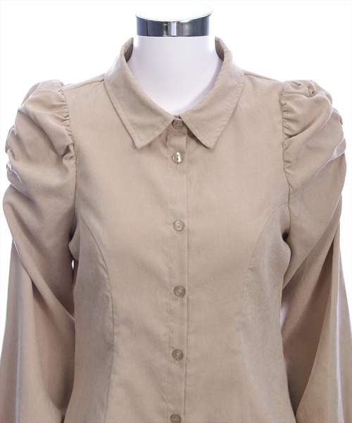 clear（クリア）の「ピーチリボンタックシャツ[大人 カジュアル フェミニン ガーリー]≪AW新作≫（シャツ/ブラウス・レディース・ブラウン/ベージュ/キャメル・F）」の17枚目の写真
