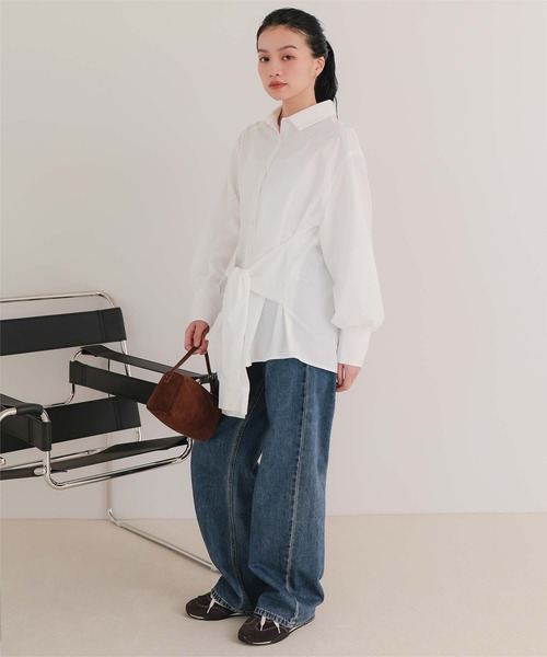 miette（ミエット）の「ウエストレイヤードライクシャツ（シャツ/ブラウス・レディース・ブルー系その他/オフホワイト/ブルー/ピンク/イエロー・FREE）」の6枚目の写真