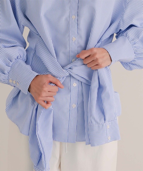 miette（ミエット）の「ウエストレイヤードライクシャツ（シャツ/ブラウス・レディース・ブルー系その他/オフホワイト/ブルー/ピンク/イエロー・FREE）」の22枚目の写真