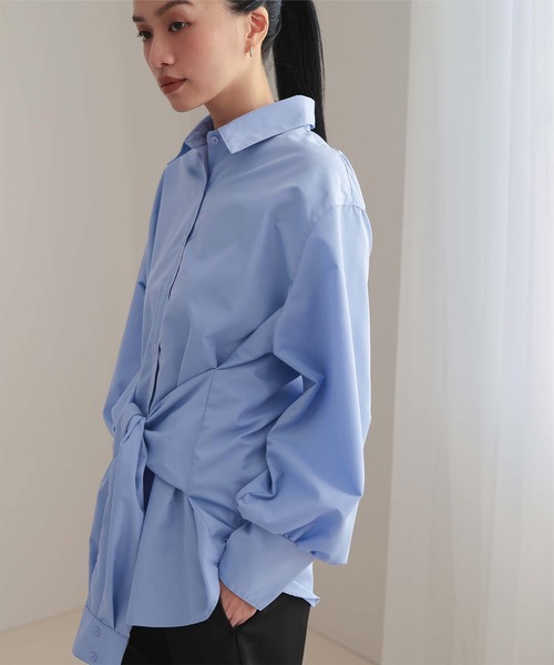 miette（ミエット）の「ウエストレイヤードライクシャツ（シャツ/ブラウス・レディース・ブルー系その他/オフホワイト/ブルー/ピンク/イエロー・FREE）」の16枚目の写真
