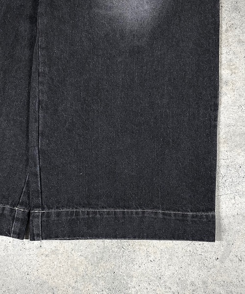 MandO(Auntie Rosa)(エムオー)の「2タックウォッシュデニムワイドパンツ/セットアップ着用可(デニムパンツ・メンズ・ブラック/インディゴブルー・MEDIUM/SMALL/LARGE)」の9枚目の写真