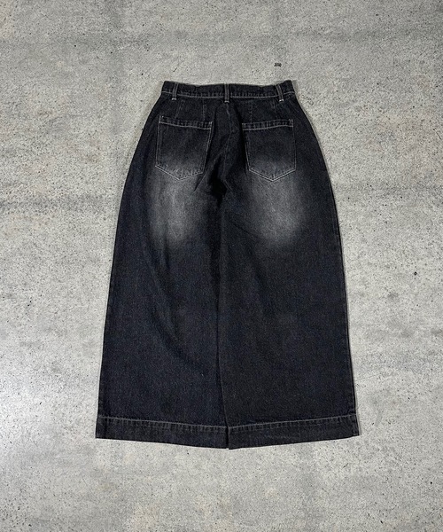 MandO(Auntie Rosa)(エムオー)の「2タックウォッシュデニムワイドパンツ/セットアップ着用可(デニムパンツ・メンズ・ブラック/インディゴブルー・MEDIUM/SMALL/LARGE)」の10枚目の写真