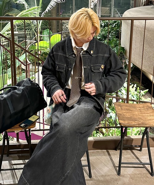 MandO(Auntie Rosa)(エムオー)の「2タックウォッシュデニムワイドパンツ/セットアップ着用可(デニムパンツ・メンズ・ブラック/インディゴブルー・MEDIUM/SMALL/LARGE)」の20枚目の写真