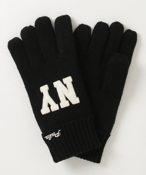 NY パッチ フリースラインド ウール グローブ（手袋）｜POLO RALPH