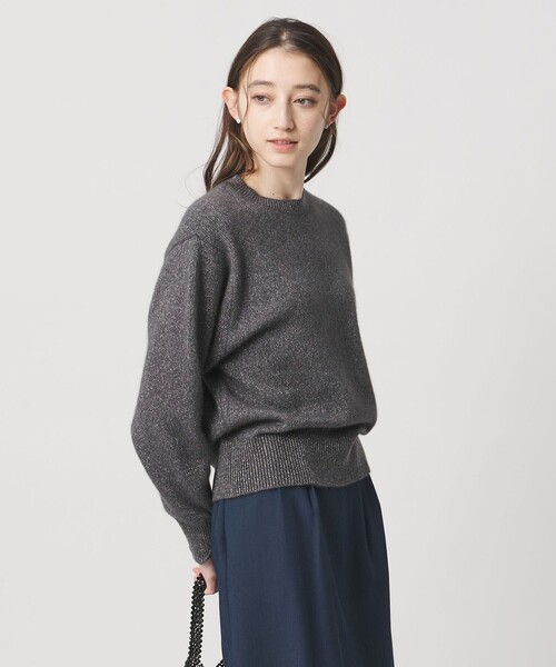 セール】フォックス ウール ラメ クルーネック ニット（ニット