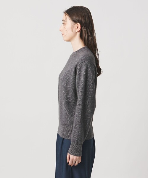 今季商品フォックス ウール ラメ クルーネック ニット セール】フォックス ウール ラメ クルーネック ニット（ニット