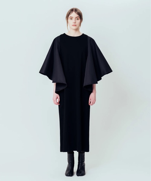 COMMON WARE(コモンウェアー)の「canaco_: ケープドレス CAPE DRESS(ワンピース・レディース・ブラック・FREE)」の1枚目の写真