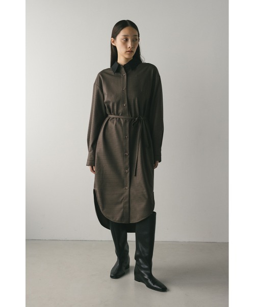 STYLEMIXER(スタイルミキサー)の「ミディシャツワンピース(シャツワンピース・レディース・ブラウン系その他/アイボリー・FREE)」の2枚目の写真