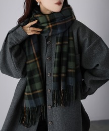 Riberry | 【静電気防止】チェック柄大判マフラー(マフラー)