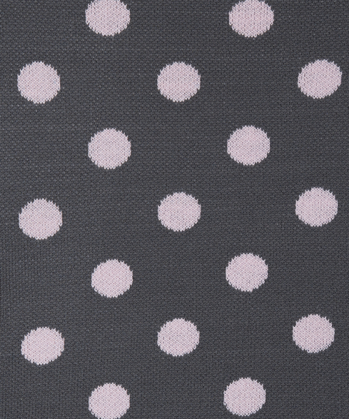 RONRON(ロンロン)の「DOT PATTERN BANDING KNIT MINI SKIRT CHARCOAL PINK DOT(スカート・レディース・その他・FREE)」の4枚目の写真