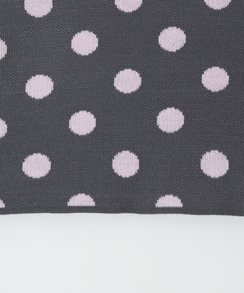 RONRON(ロンロン)の「DOT PATTERN BANDING KNIT MINI SKIRT CHARCOAL PINK DOT(スカート・レディース・その他・FREE)」の5枚目の写真