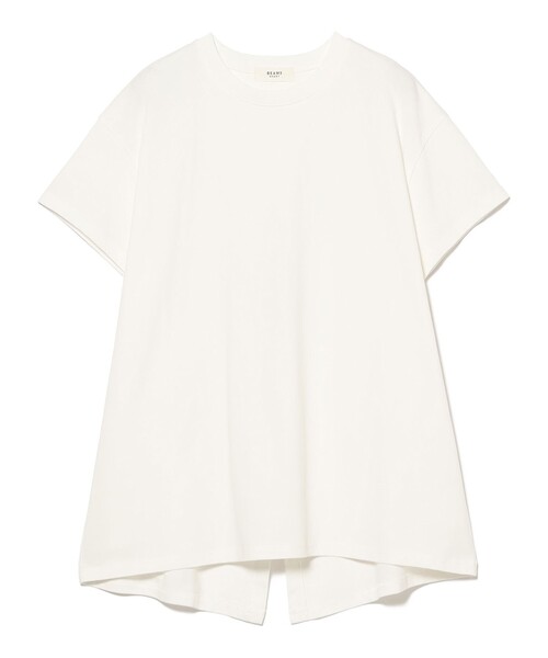 BEAMS HEART(ビームスハート)の「バック スリット プルオーバー(Tシャツ/カットソー・レディース・カーキ/ブラック/オフホワイト・FREE)」の2枚目の写真