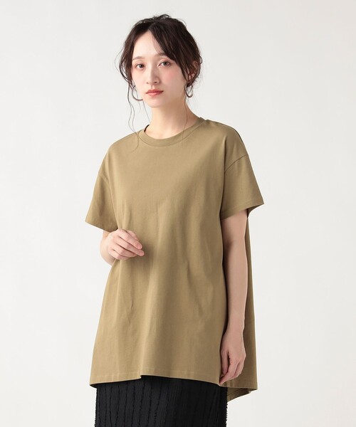 BEAMS HEART(ビームスハート)の「バック スリット プルオーバー(Tシャツ/カットソー・レディース・カーキ/ブラック/オフホワイト・FREE)」の3枚目の写真