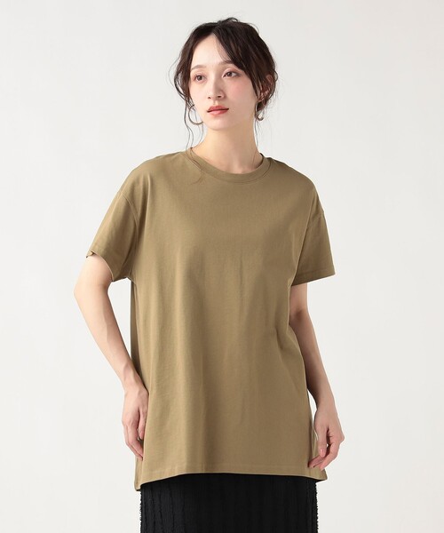 BEAMS HEART(ビームスハート)の「バック スリット プルオーバー(Tシャツ/カットソー・レディース・カーキ/ブラック/オフホワイト・FREE)」の9枚目の写真