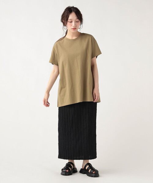 BEAMS HEART(ビームスハート)の「バック スリット プルオーバー(Tシャツ/カットソー・レディース・カーキ/ブラック/オフホワイト・FREE)」の10枚目の写真