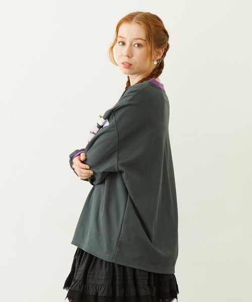 MILKFED.(ミルクフェド)の「RACING L/S TOP(Tシャツ/カットソー・レディース・ブルー/チャコール/ホワイト・ONE SIZE)」の15枚目の写真