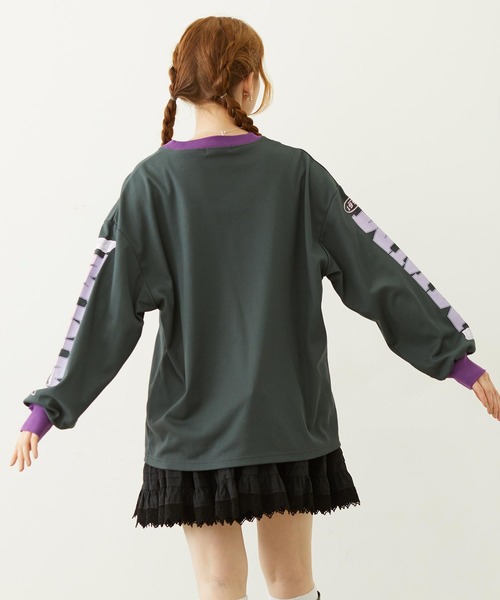 MILKFED.(ミルクフェド)の「RACING L/S TOP(Tシャツ/カットソー・レディース・ブルー/チャコール/ホワイト・ONE SIZE)」の16枚目の写真