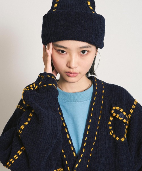 PHINGERIN(フィンガリン)の「【PHINGERIN/フィンガリン】PG1 BALACLAVA(ニットキャップ/ビーニー・メンズ・ベージュ/ネイビー/ワイン・FREE)」の9枚目の写真