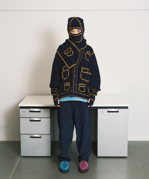 PHINGERIN(フィンガリン)の「【PHINGERIN/フィンガリン】PG1 BALACLAVA(ニットキャップ/ビーニー・メンズ・ベージュ/ネイビー/ワイン・FREE)」の12枚目の写真