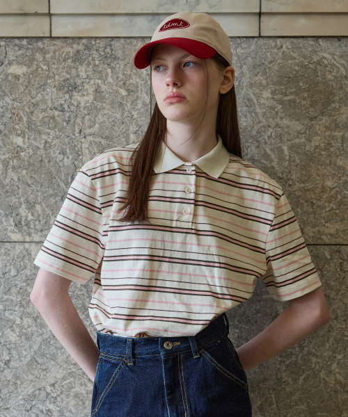 TTUDEMENT(トュードメント)の「STRIPE RUGBY SHIRT IVORY(ポロシャツ・レディース・その他・FREE)」の1枚目の写真