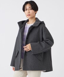 EVEX by KRIZIA（エヴェックスバイクリツィア）の「【L】【SANYO Style EDITION掲載】ウールスーパービーバーフーデッドコート（ピーコート）」