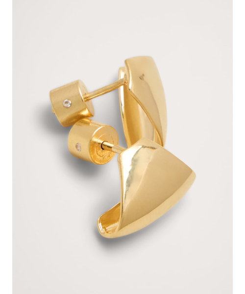 Banana Republic(バナナリパブリック)の「トライアンギュラー ハーフフープ ピアス(ピアス(両耳用)・レディース・ゴールド/シルバー・ONE SIZE)」の4枚目の写真
