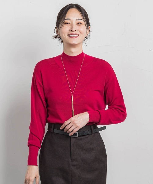 LAUTREAMONT(ロートレアモン)の「Brisbane ハイネックロングプルオーバー≪11号あり≫(ニット/セーター・レディース・ブラック/ブルー/オフホワイト/ピンク/グリーン系その他/ピンク系その他・9号/11号)」の5枚目の写真