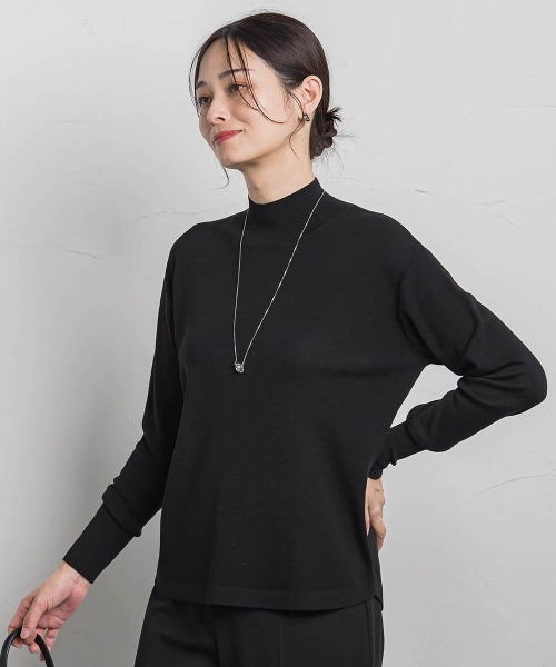 LAUTREAMONT(ロートレアモン)の「Brisbane ハイネックロングプルオーバー≪11号あり≫(ニット/セーター・レディース・ブラック/ブルー/オフホワイト/ピンク/グリーン系その他/ピンク系その他・9号/11号)」の2枚目の写真