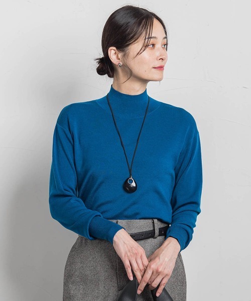 LAUTREAMONT(ロートレアモン)の「Brisbane ハイネックロングプルオーバー≪11号あり≫(ニット/セーター・レディース・ブラック/ブルー/オフホワイト/ピンク/グリーン系その他/ピンク系その他・9号/11号)」の15枚目の写真