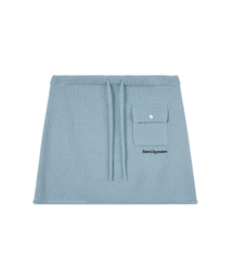 POCKET KNIT SKIRT - SKY BLUE
