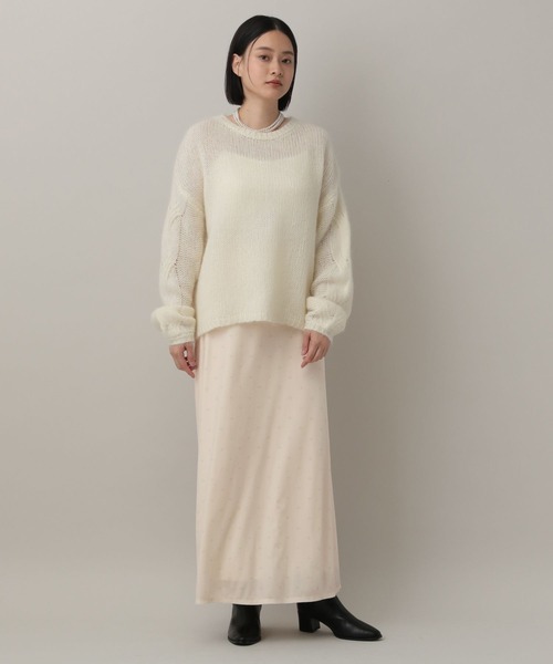 A part by（アパートバイ）の「キラキラベロアナロースカート（スカート・レディース・アイボリー/ブラック・FREE）」の8枚目の写真