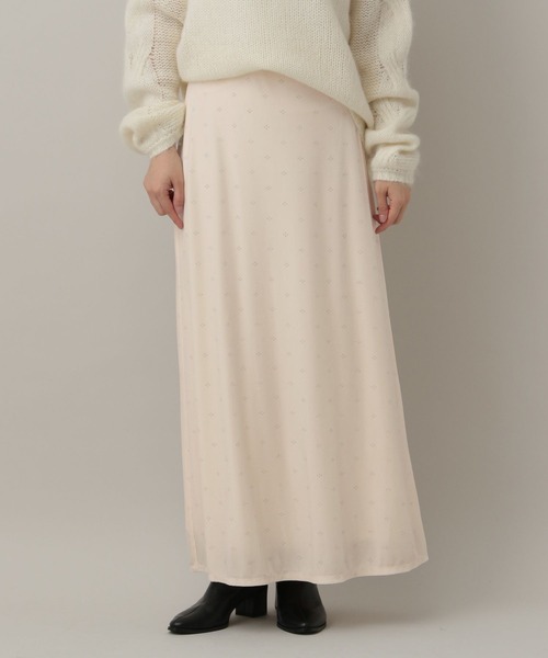 A part by（アパートバイ）の「キラキラベロアナロースカート（スカート・レディース・アイボリー/ブラック・FREE）」の10枚目の写真