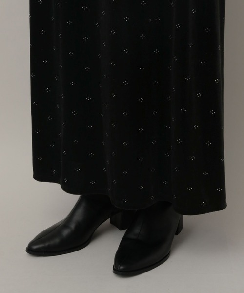 A part by（アパートバイ）の「キラキラベロアナロースカート（スカート・レディース・アイボリー/ブラック・FREE）」の19枚目の写真