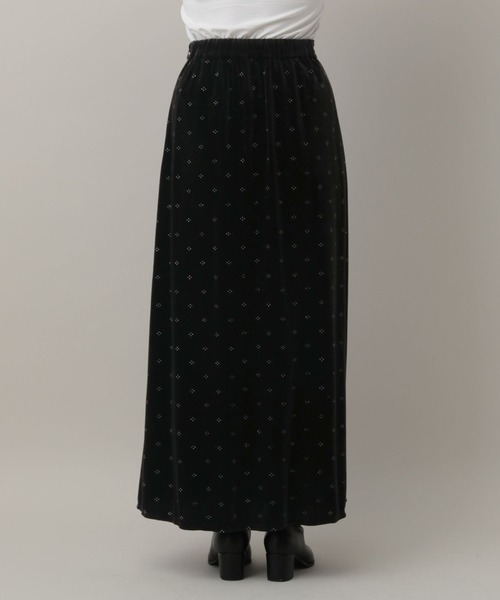 A part by（アパートバイ）の「キラキラベロアナロースカート（スカート・レディース・アイボリー/ブラック・FREE）」の16枚目の写真
