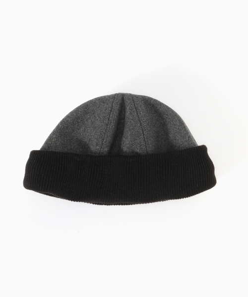 JOURNAL STANDARD（ジャーナルスタンダード）の「Winner Cap×JOURNAL STANDARD Charcoal Melton Beanie（ハット・メンズ・グレー・FREE）」の2枚目の写真