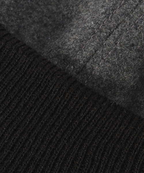 JOURNAL STANDARD（ジャーナルスタンダード）の「Winner Cap×JOURNAL STANDARD Charcoal Melton Beanie（ハット・メンズ・グレー・FREE）」の3枚目の写真