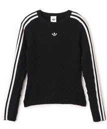 adidas SLIM SOLID SPIKE KNIT SWEATSHIRT / アディダス スリム ソリッド スパイク ニット スウェットシャツ