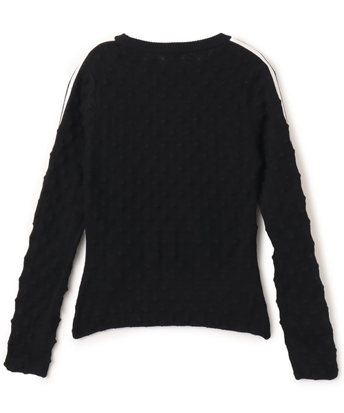 adidas(アディダス)の「adidas SLIM SOLID SPIKE KNIT SWEATSHIRT / アディダス スリム ソリッド スパイク ニット スウェットシャツ(ニット/セーター・レディース・ブラック・S/M/L)」の7枚目の写真