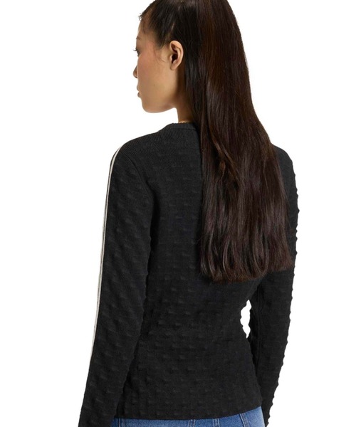 adidas(アディダス)の「adidas SLIM SOLID SPIKE KNIT SWEATSHIRT / アディダス スリム ソリッド スパイク ニット スウェットシャツ(ニット/セーター・レディース・ブラック・S/M/L)」の9枚目の写真