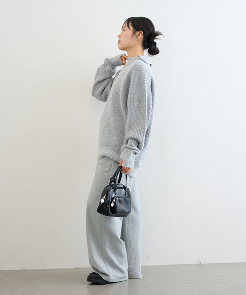 U by SPICK&SPAN(ユーバイスピックアンドスパン)の「CaRouseLamBRa/ケラウズランブラ KURT KNIT LS BIG POLO(ニット/セーター・レディース・ライトグレー・FREE)」の21枚目の写真