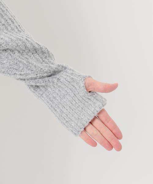 U by SPICK&SPAN(ユーバイスピックアンドスパン)の「CaRouseLamBRa/ケラウズランブラ KURT KNIT LS BIG POLO(ニット/セーター・レディース・ライトグレー・FREE)」の12枚目の写真