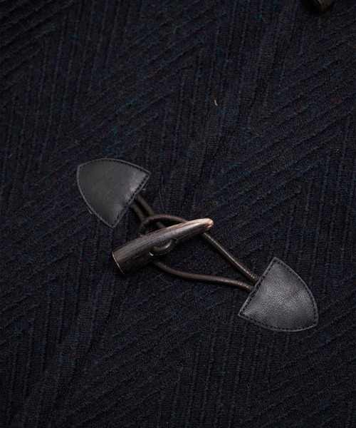 markaware（マーカウェア）の「【markaware/marka】シェトランドウールオーガニックコットン ビッグ へリンボン / ダッフルコート/DUFFLE COAT（ダウンジャケット/コート・メンズ・ブラック・1/2）」の11枚目の写真