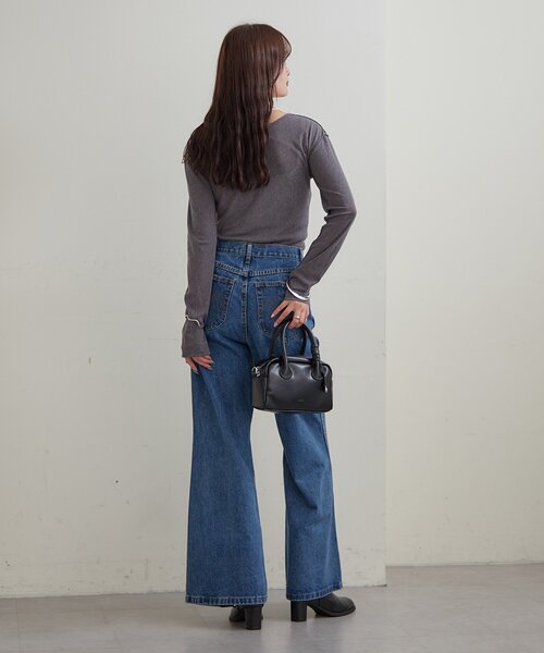 mystic(ミスティック)の「プレート付きクルーシアーロンT(Tシャツ/カットソー・レディース・オフホワイト/チャコールグレー/レッド/ピンク・FREE)」の11枚目の写真